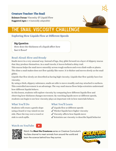 Viscosity and Liquid Flow - Snails