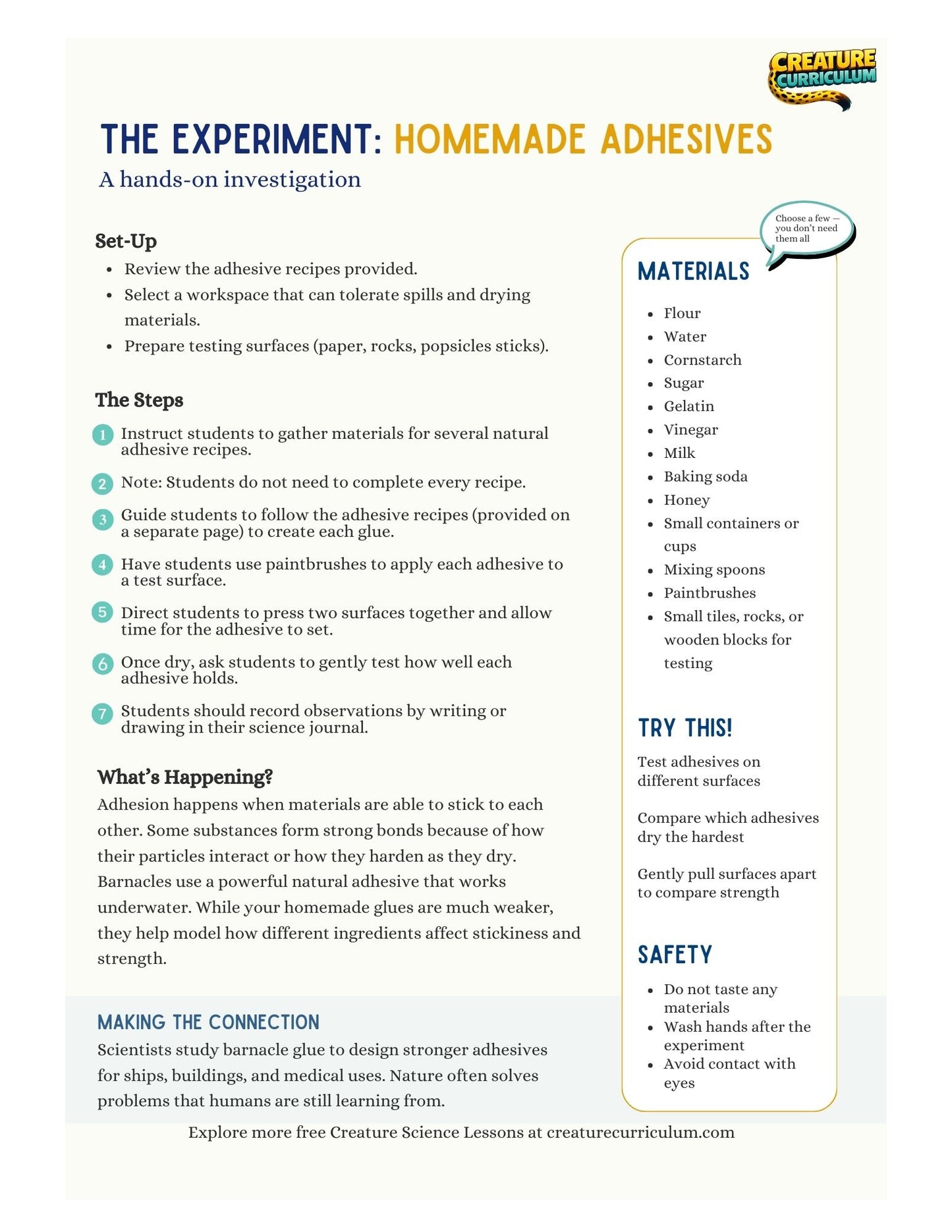 Adhesion and Material Bonding - Barnacles