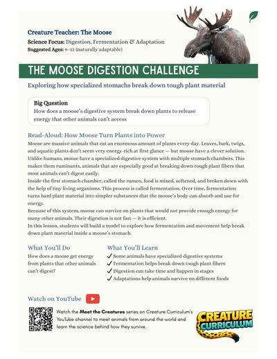 Chemical Digestion and Nutrients - Moose