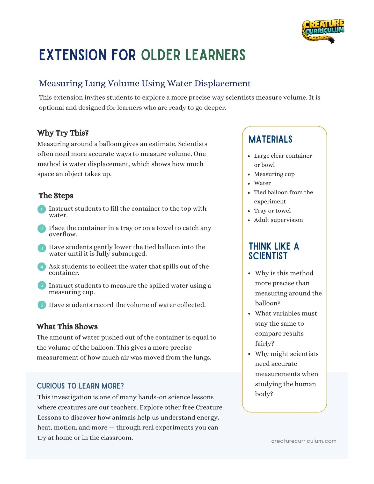 Respiration and Lung Capacity - Dolphins