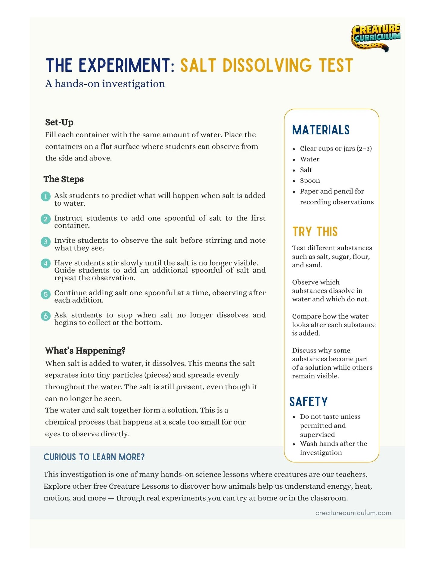 Solutions and Dissolving - Jellyfish