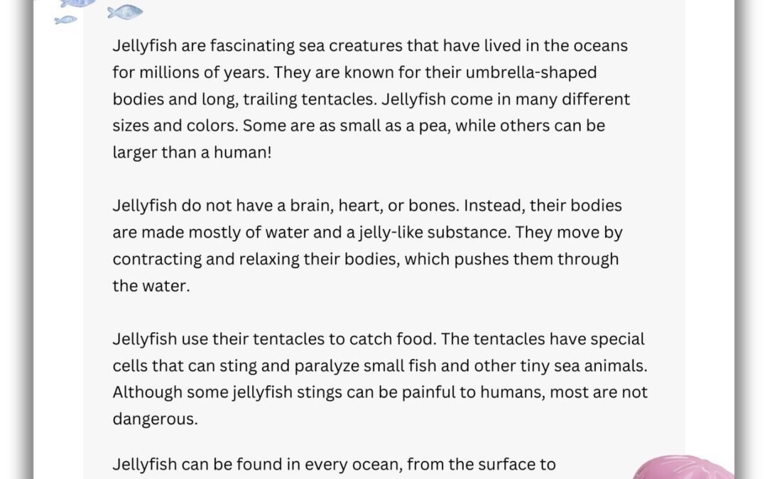 Jellyfish Reading Comprehension