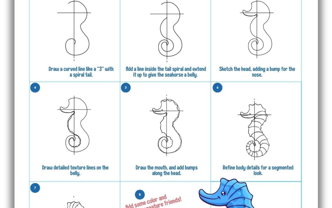 How to Draw a Seahorse