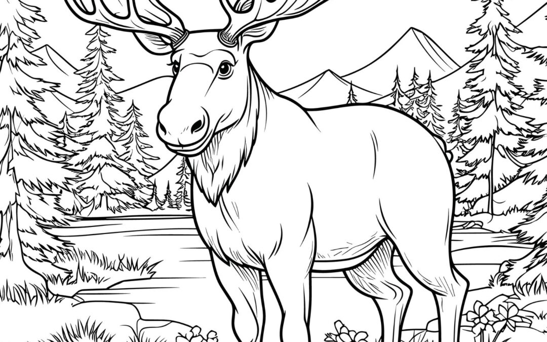 Moose Coloring Sheet