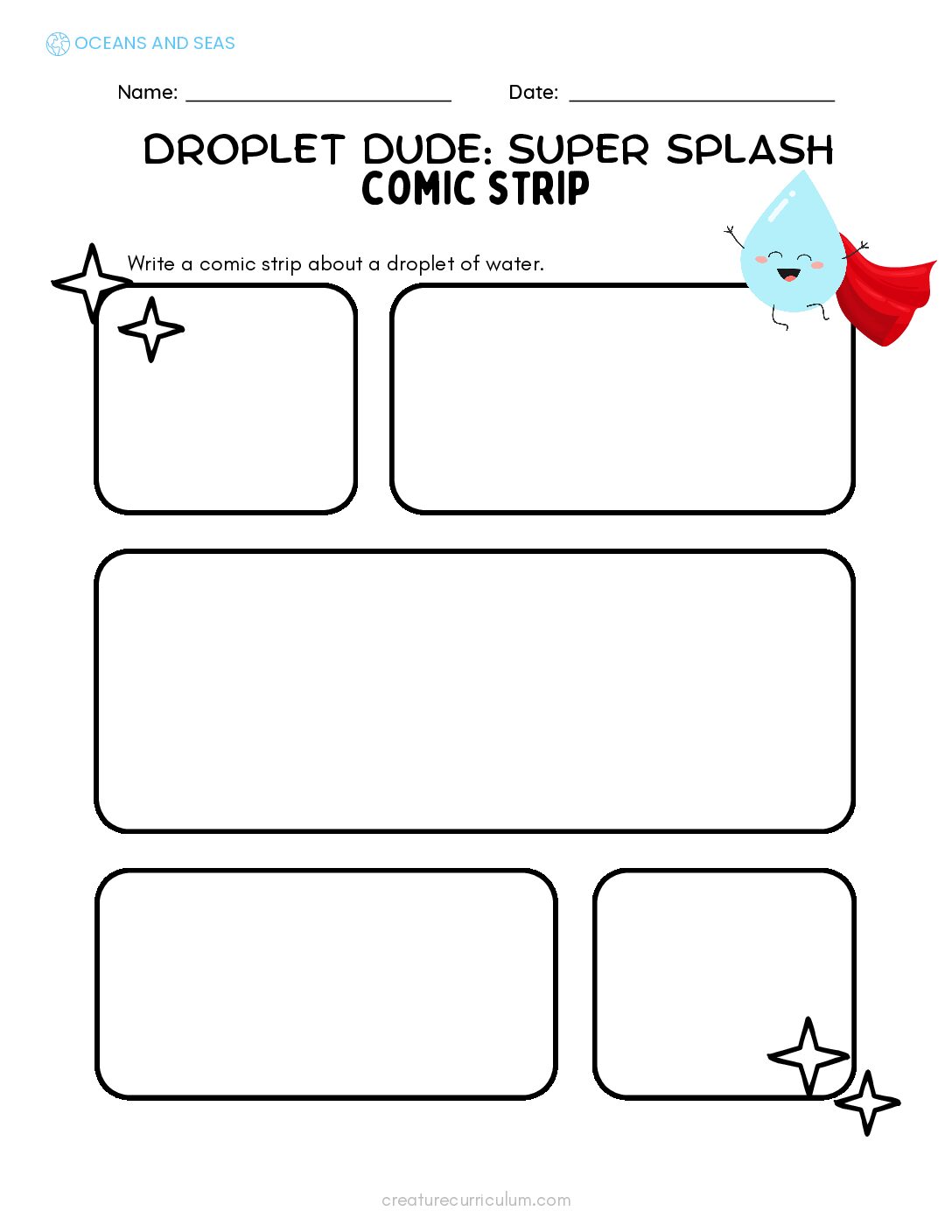 Water Droplet Comic Strip